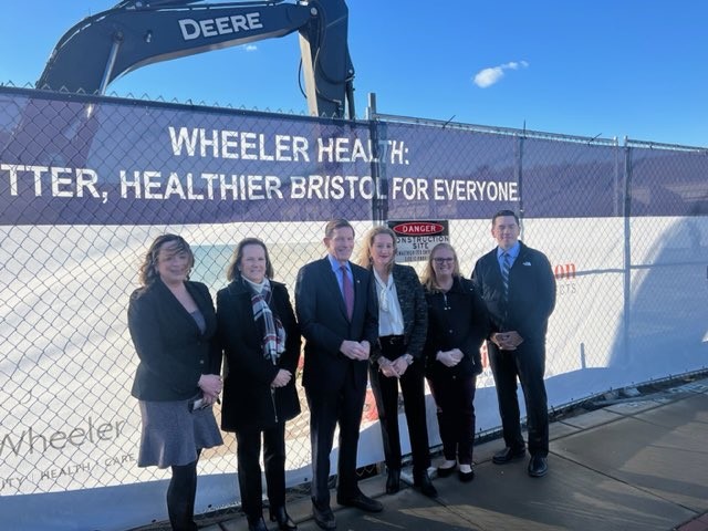 Blumenthal announced $980,000 in federal funding for the Wheeler Clinic, Inc.’s new community health center and administration headquarters.